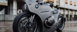 Preview wallpaper bmw, motorcycle, bike, gray, tuning, moto