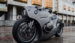 Preview wallpaper bmw, motorcycle, bike, gray, tuning, moto