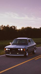 Preview wallpaper bmw, road, movement, evening