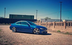 Preview wallpaper bmw, sky, train, car, cars, auto