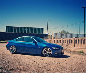 Preview wallpaper bmw, sky, train, car, cars, auto