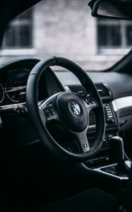 Preview wallpaper bmw, steering wheel, car, car interior