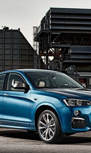 Preview wallpaper bmw, x4, m40i, blue, side view