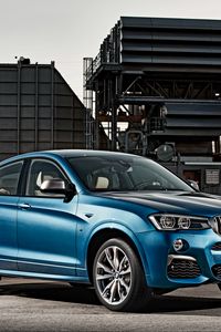 Preview wallpaper bmw, x4, m40i, blue, side view