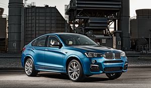 Preview wallpaper bmw, x4, m40i, blue, side view