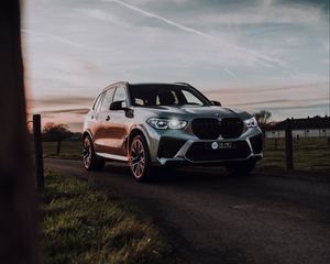 Preview wallpaper bmw x5, bmw, car, suv, gray