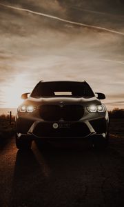 Preview wallpaper bmw x5, bmw, car, suv, gray, front view