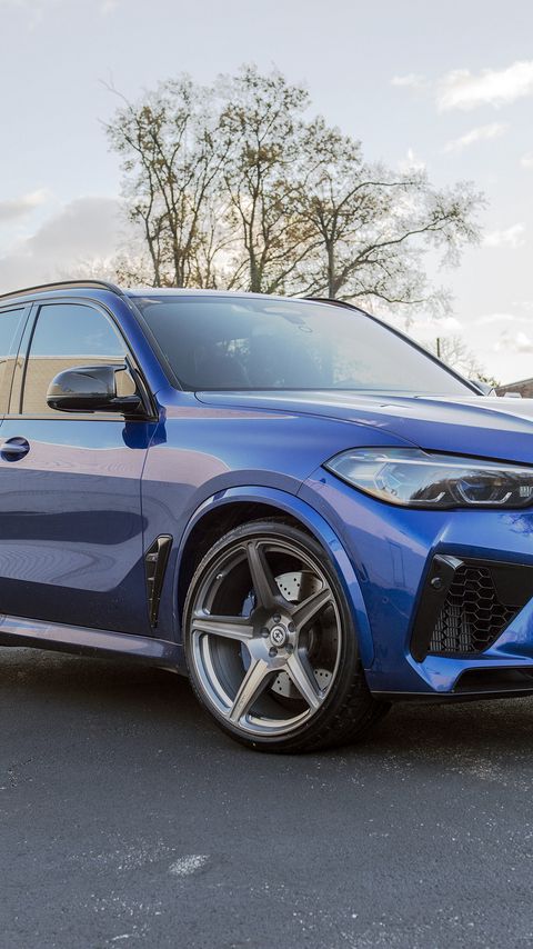 480x854 Wallpaper bmw x5, bmw, car, blue, wheel
