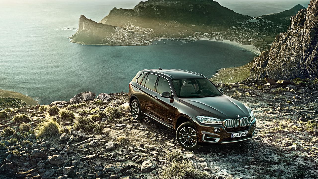 Wallpaper bmw x5, novelty, bmw, cars, mountains, side view