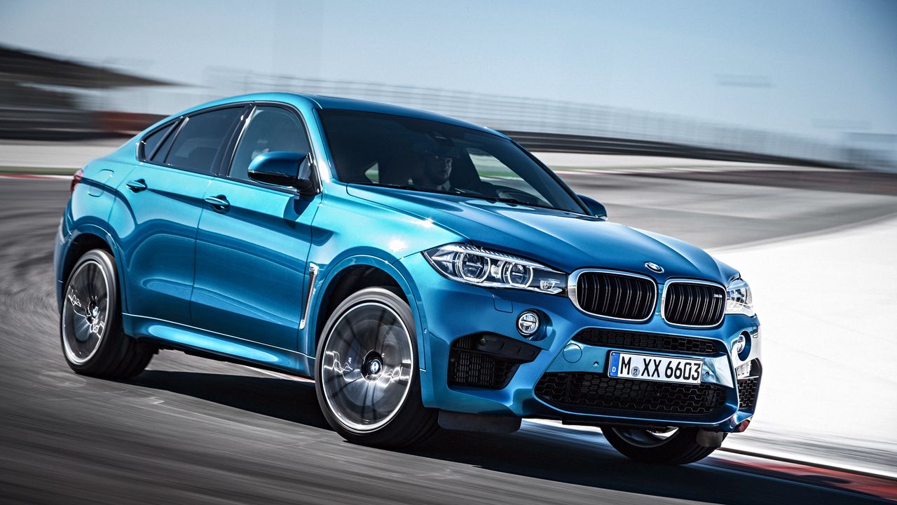 Wallpaper bmw x6, bmw, blue, speed, side view