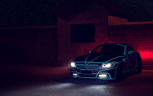 Preview wallpaper bmw, z4, front view, night