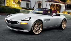 Preview wallpaper bmw, z8, e52, silver, convertible, side view