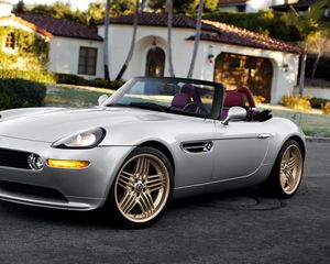 Preview wallpaper bmw, z8, e52, silver, convertible, side view