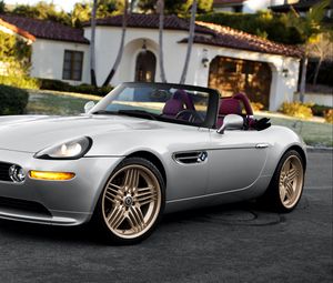 Preview wallpaper bmw, z8, e52, silver, convertible, side view