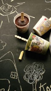 Preview wallpaper board, drawing, ice cream, summer, mood