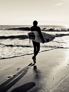 Preview wallpaper board, sand, surf, sea, surfing, sport