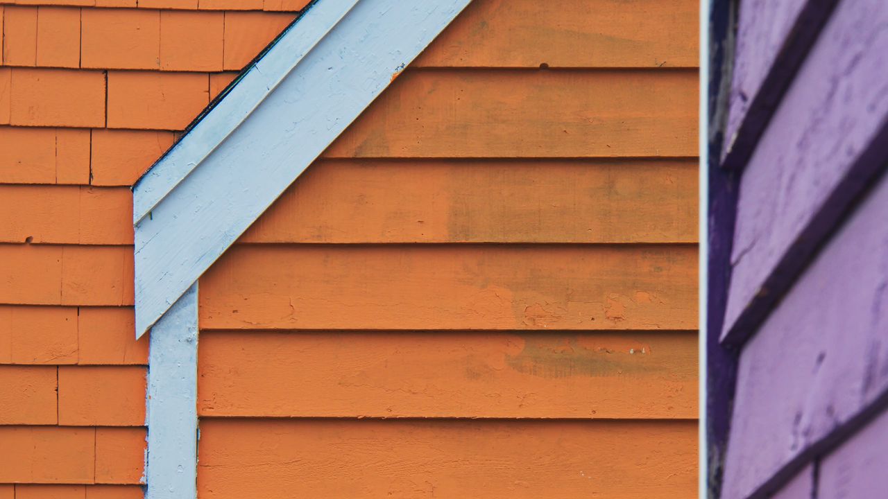 Wallpaper boards, walls, paint, orange