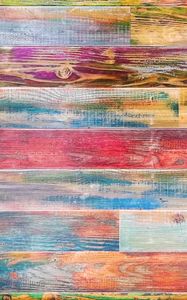 Preview wallpaper boards, wooden, colorful, paint