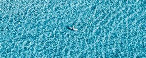 Preview wallpaper boat, aerial view, coast, wave