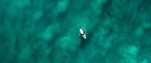 Preview wallpaper boat, aerial view, water, sea