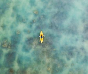 Preview wallpaper boat, aerial view, water, canoe