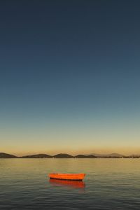 Preview wallpaper boat, bay, horizon, guanabara bay, rio de janeiro, brazil