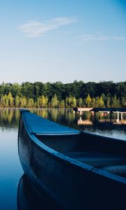 Preview wallpaper boat, canoe, lake, trees