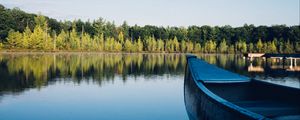 Preview wallpaper boat, canoe, lake, trees