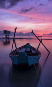 Preview wallpaper boat, dawn, horizon, vietnam