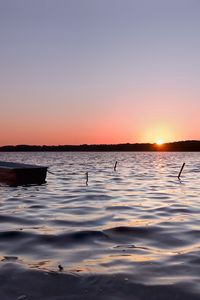 Preview wallpaper boat, decline, lonely, lake