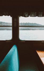 Preview wallpaper boat, interior, window, view