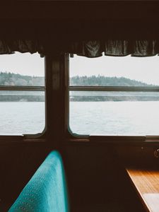 Preview wallpaper boat, interior, window, view