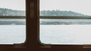 Preview wallpaper boat, interior, window, view