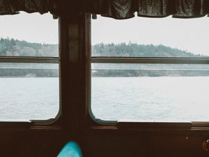 Preview wallpaper boat, interior, window, view