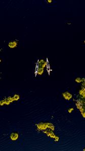 Preview wallpaper boat, kayak, sea, aerial view