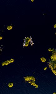 Preview wallpaper boat, kayak, sea, aerial view