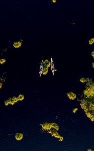 Preview wallpaper boat, kayak, sea, aerial view