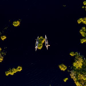 Preview wallpaper boat, kayak, sea, aerial view