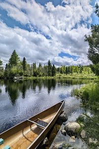 Preview wallpaper boat, lake, forest, nature