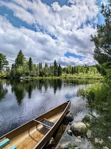 Preview wallpaper boat, lake, forest, nature