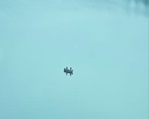 Preview wallpaper boat, lake, minimalism, silence