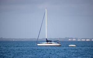 Preview wallpaper boat, mast, sea