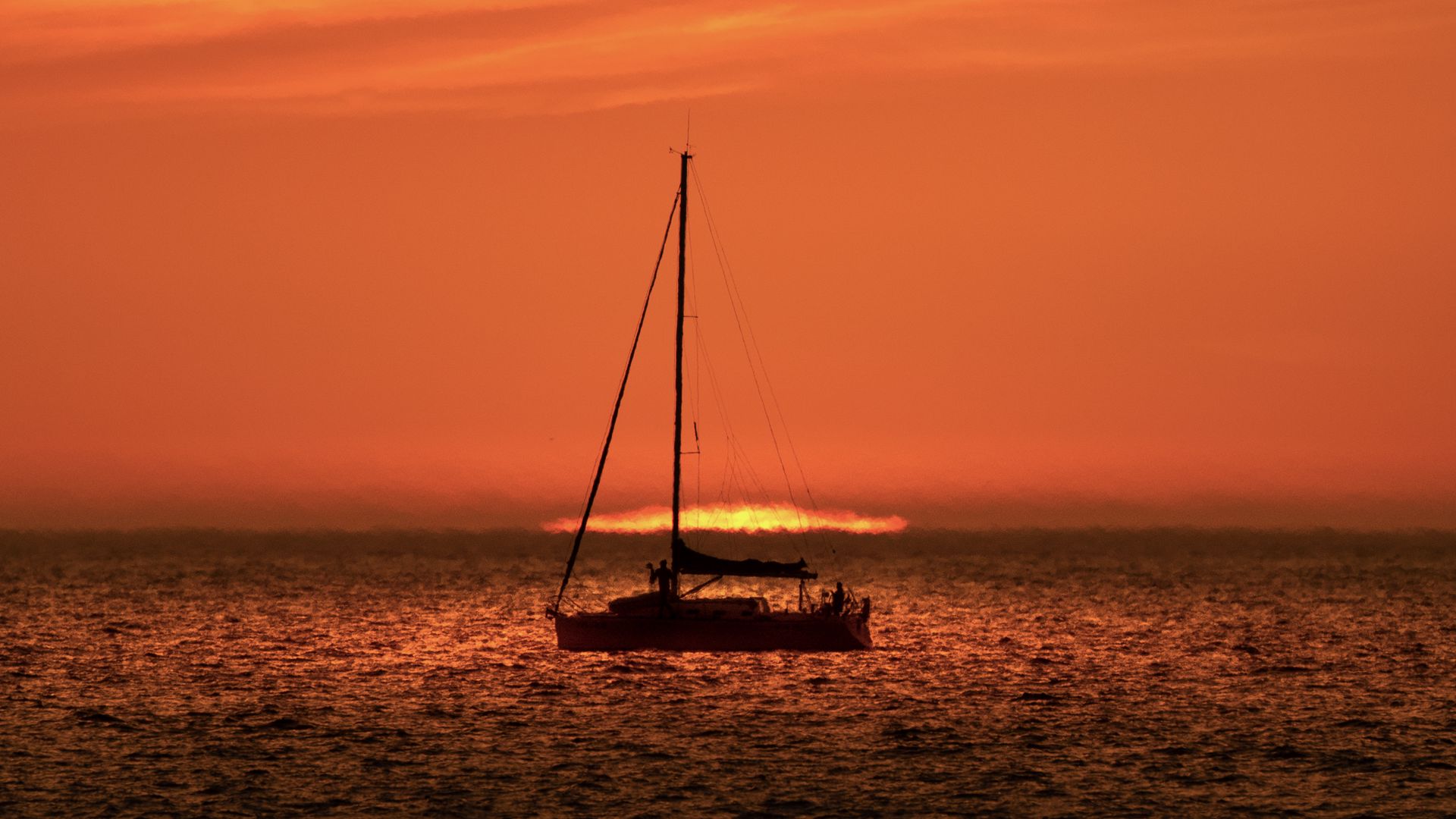 Boat, mast, sea, mountains, HD wallpaper | Peakpx