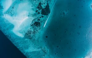 Preview wallpaper boat, ocean, aerial view, water
