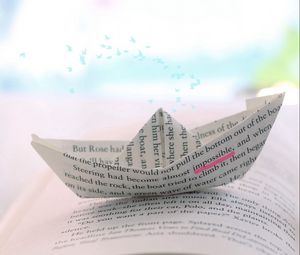 Preview wallpaper boat, origami, paper, book
