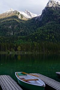 Preview wallpaper boat, pier, lake, trees, landscape