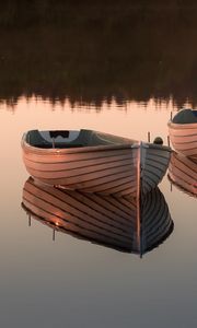 Preview wallpaper boat, reflection, lake, nature, silence