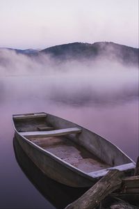 Preview wallpaper boat, river, fog