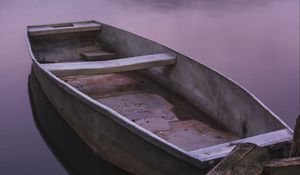 Preview wallpaper boat, river, fog
