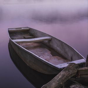 Preview wallpaper boat, river, fog